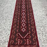 Hand-woven margoum hallway rug in natural wool