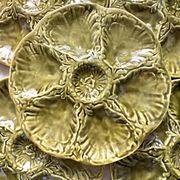 Vintage ceramic oyster plates from Gien