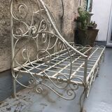 Vintage wrought iron daybed