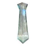 Grand Vase Colonne Obélisque Verre Épais Recyclé Art Déco Floral Design