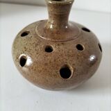 Flower vase in stoneware, signed