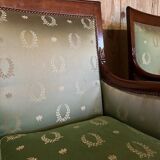 Pair of empire style mahogany shepherdesses.