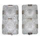 Pair of mid-century Czech glass wall lights by Kamenický Šenov