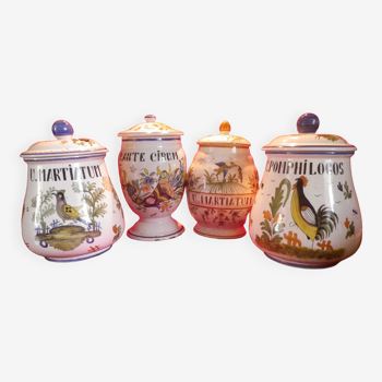 Set of 4 apothecary jars