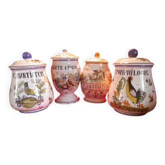 Set of 4 apothecary jars