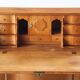 Bureau secrétaire pliant en chêne vintage des années 1960 dans le style de Kjærnulf