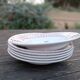 6 Rosa earthenware soup plates by Digoin Sarreguemines, 1950s