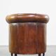 Brown leather club chair