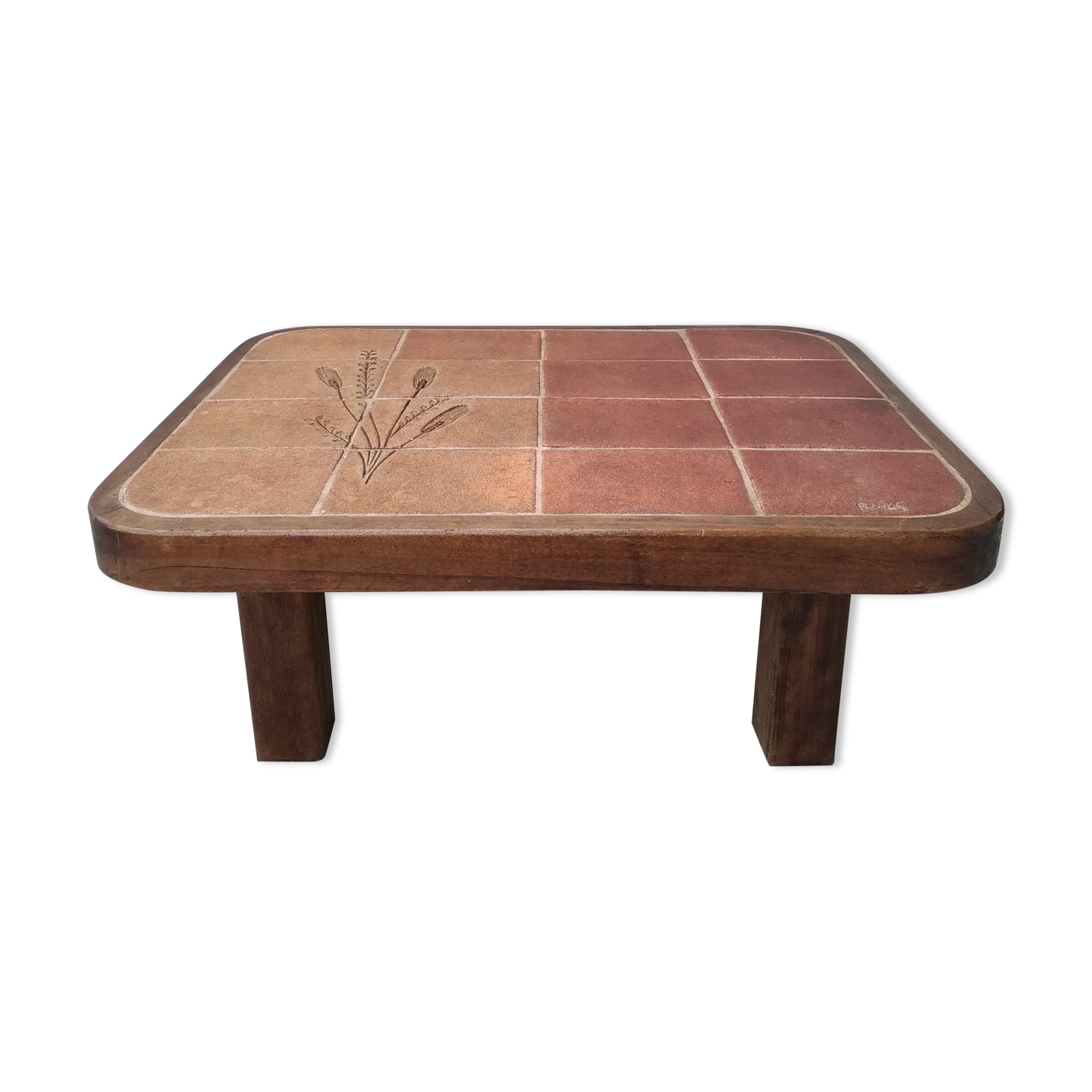 Ceramic coffee table Vallauris Barrois