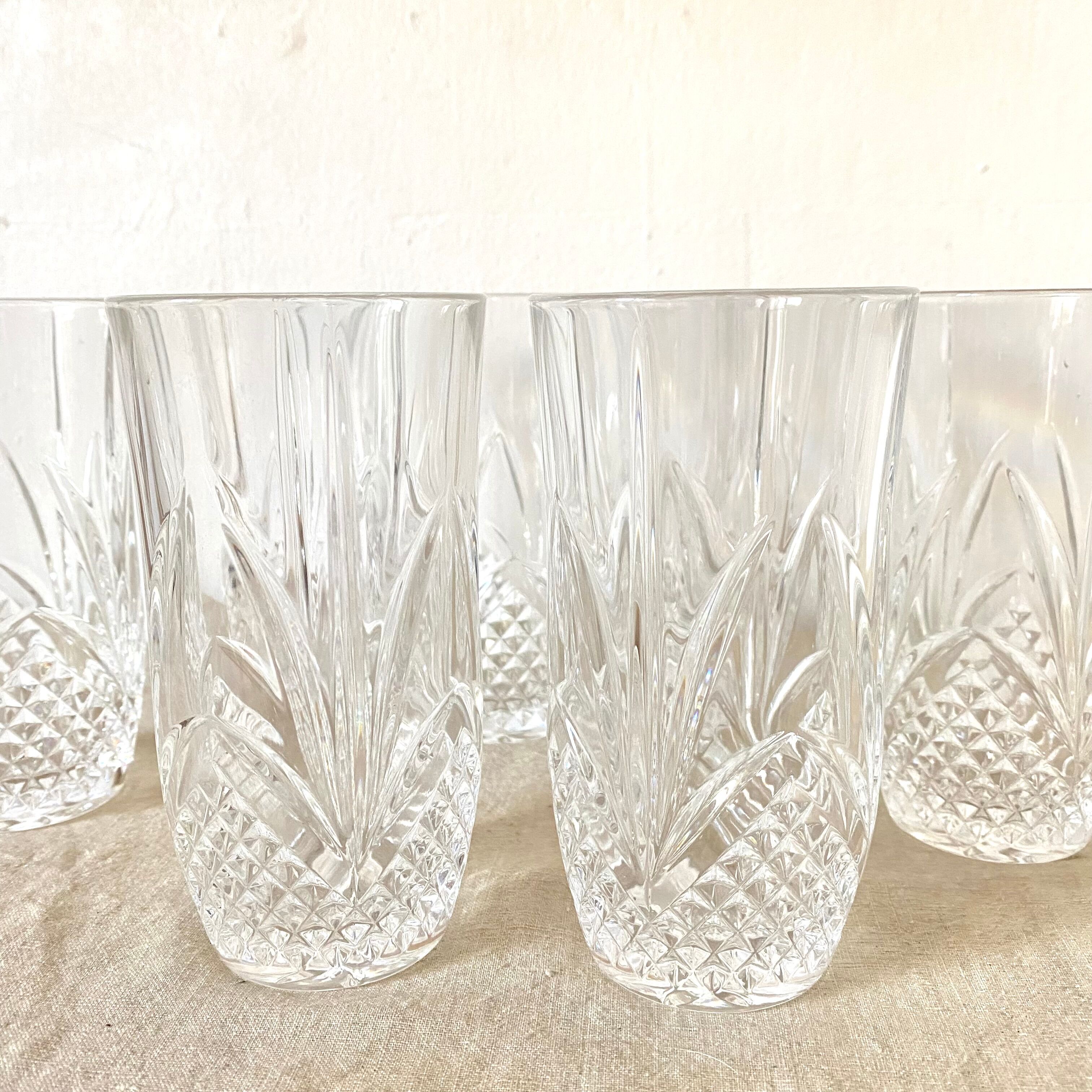 Crystal whisky glasses 80s