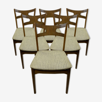 Lot de 6 chaises à repas scandinave vintage en chêne par Kurt Østervig, années 60