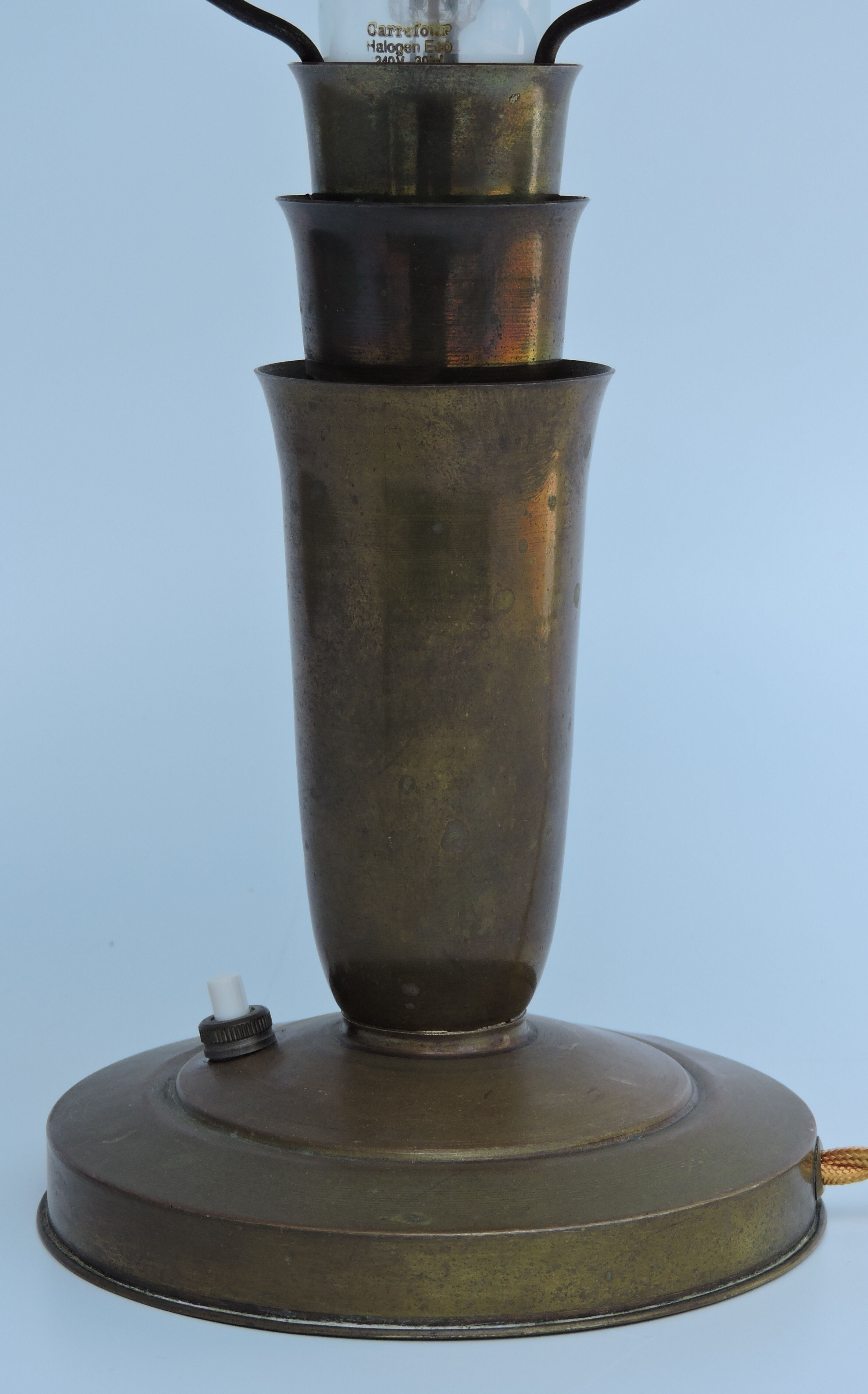 Art Deco bauhaus copper mushroom lamp