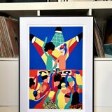 Art poster, signed and numbered by the artist, Couleurs et Fête