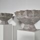 Set of 2 chalice-shaped planters by Willy Guhl, 1970.