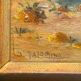 Old painting Marine "Seaside" signed + frame