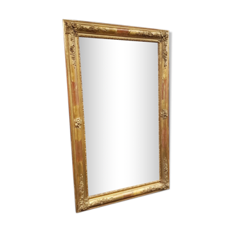 Louis-Philippe vintage patinated old gold mirror 87x142cm