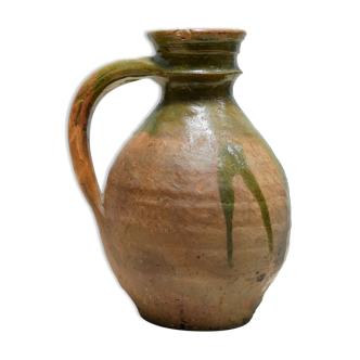 Old glazed terracotta jar