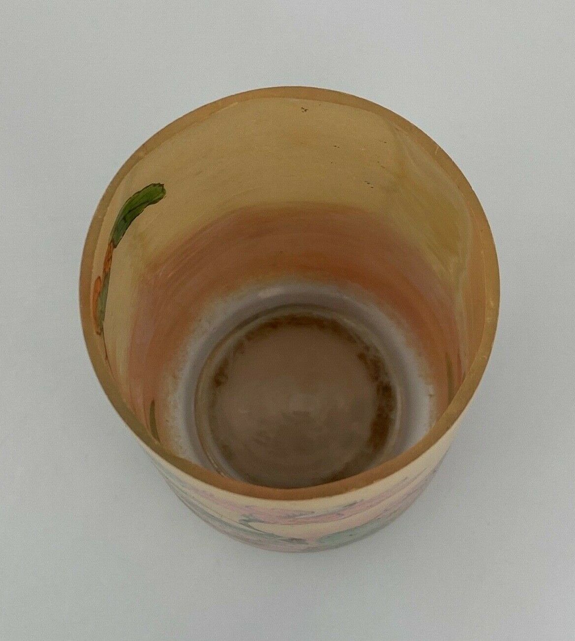 Vase verre emaille signe jem joseph mure de legras decor peint floral 1900 Selency