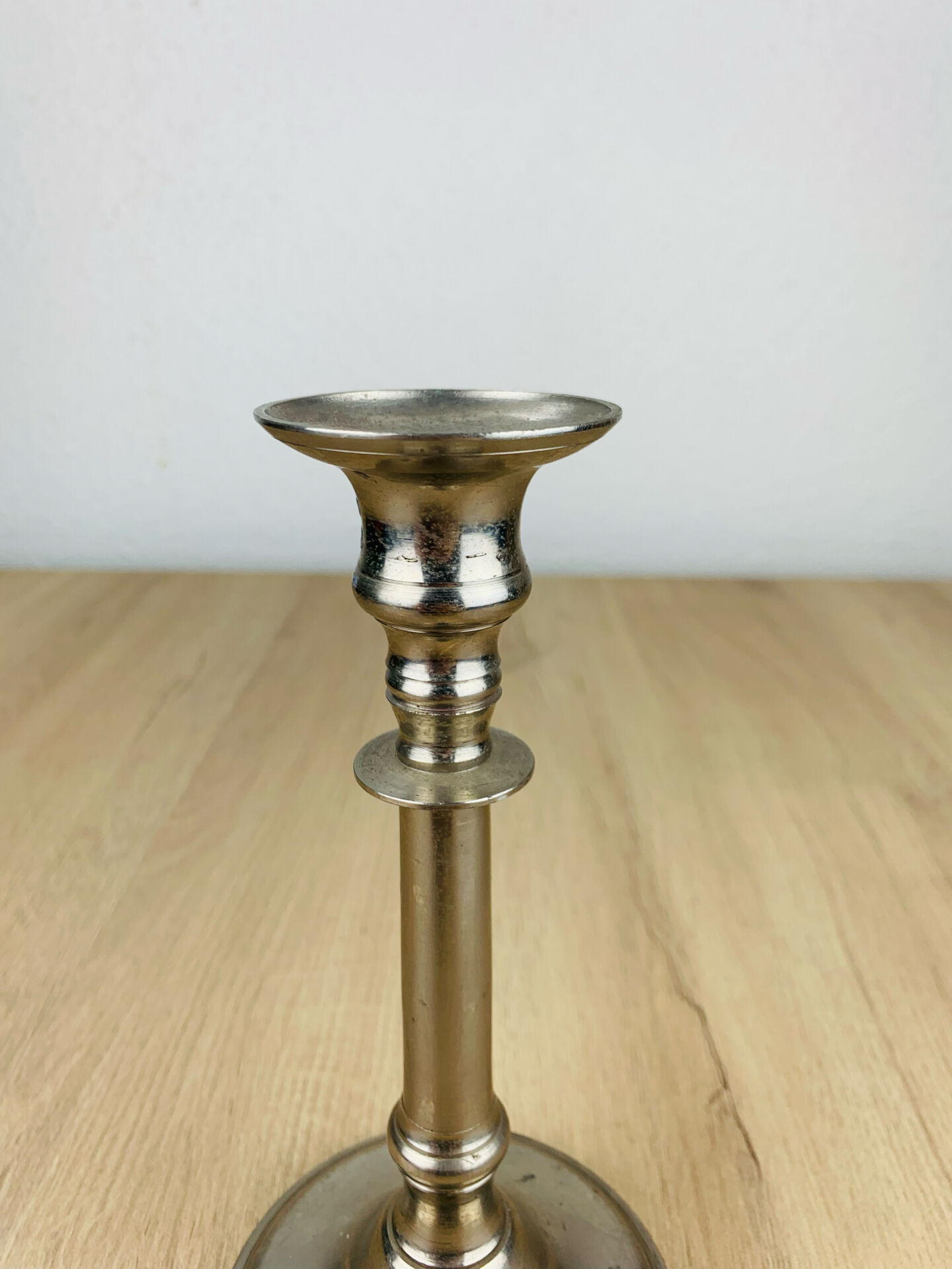 Silver metal candlestick