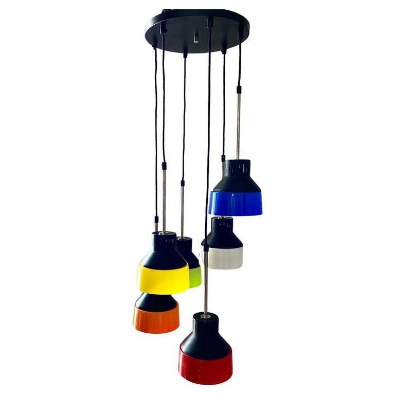 Lustre italien moderne en cascade du milieu du siècle