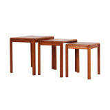 Three teak tables, 70's scandinavian design