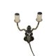 Two-armed wall lamp, Sweden, 1970s