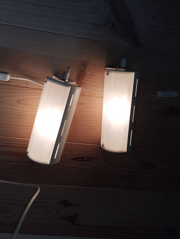 Duo d’appliques SMYG – IKEA Modèle Typ V1013 – design années 2000 – écru