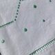 Drap 2 places brodé BB, pastilles, double jour échelle couleur vert clair