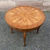 Regency style coffee table Inlaid pedestal table, curved legs