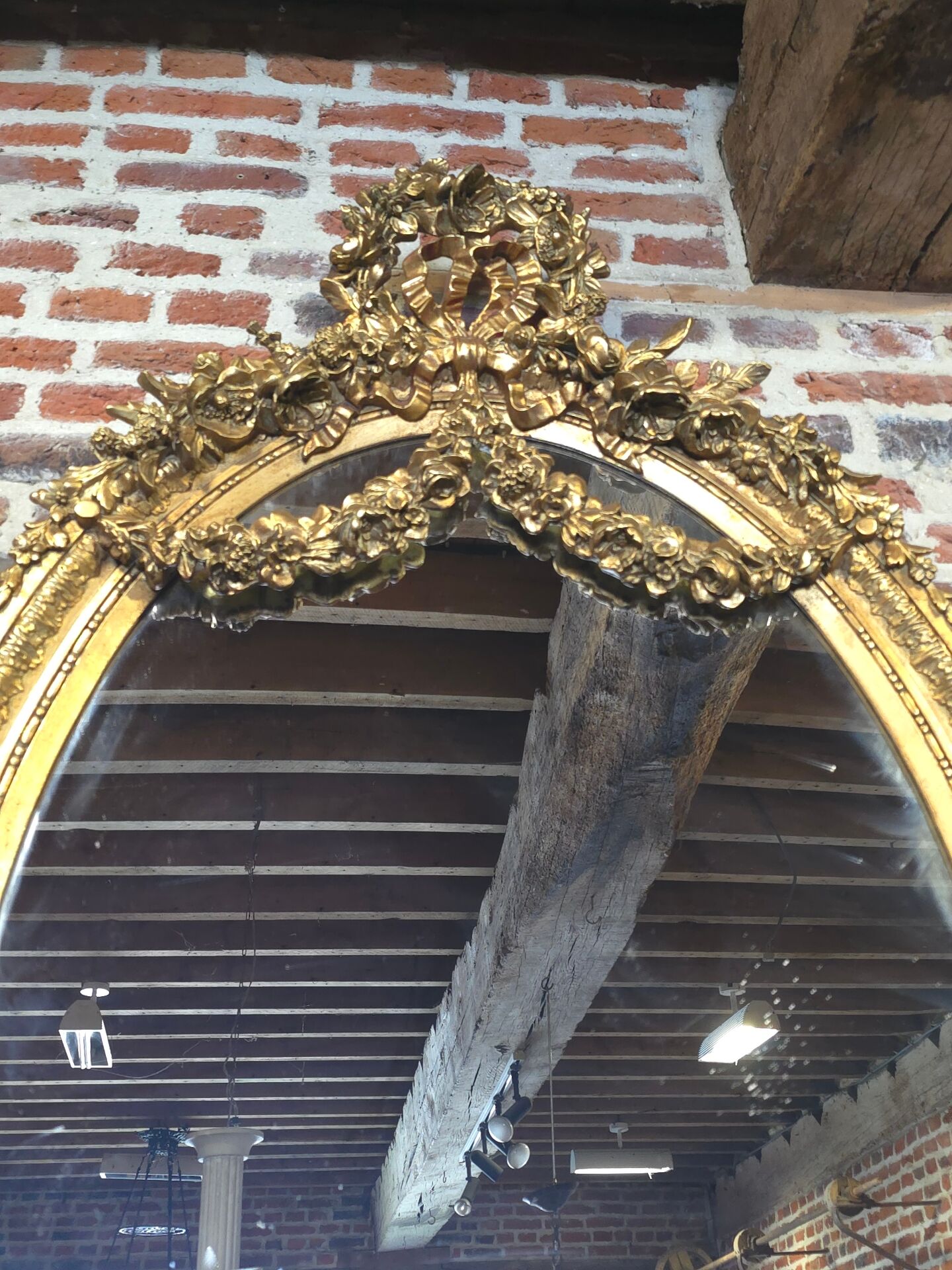 Oval mirror in Louis XV style, large model.