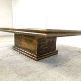 Vintage brass coffee table by Rodolfo Dubarry, 1970s