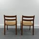 2 chaises de salle à manger danoises en teck du milieu du siècle #84 par Niels O. Møller pour JL Moller