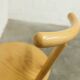 Set of 3 minimalist chairs in light wood 1980 Italy