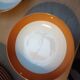 Orange Limoges porcelain plates