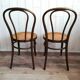 Curved wood bistro chairs
