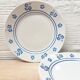 Set of 4 flat plates small flowers