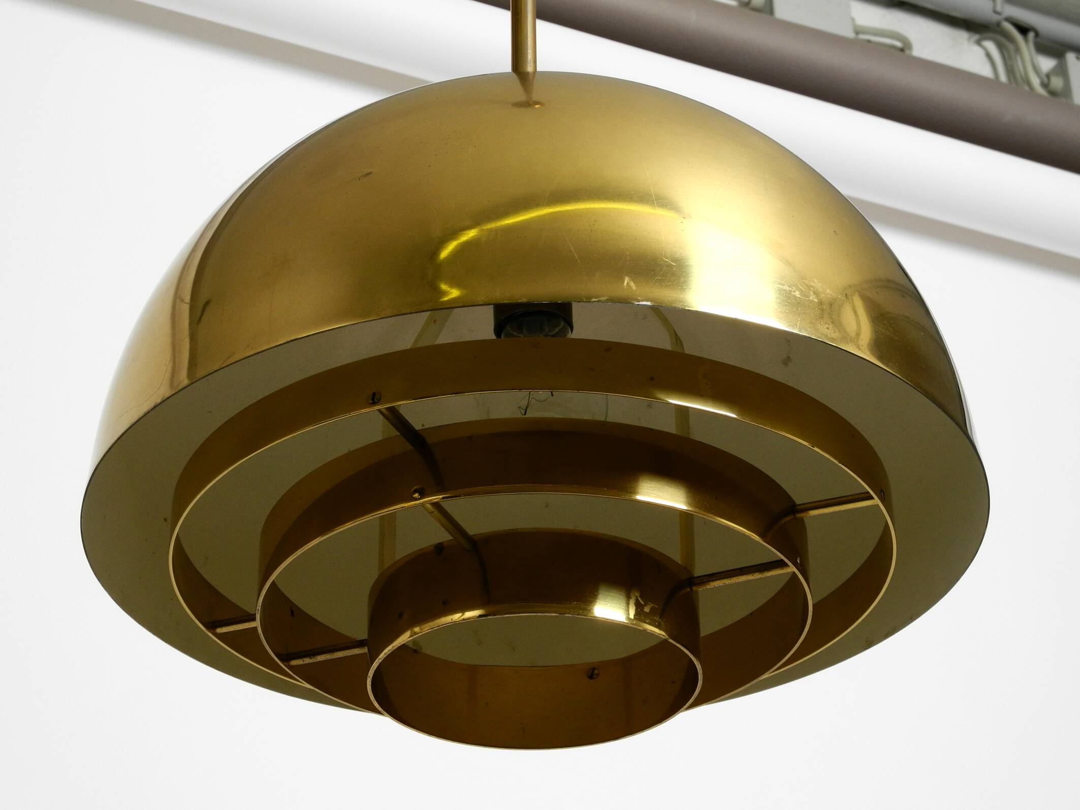 Beautiful Mid Century brass ceiling lamp from the Vereinigte Werkstätten