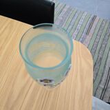 Glass vase with enamel flowers circa 1900