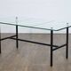 Modernist glass and metal coffee table 1950