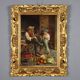 Old painting signed A. Dumini "Preparing for the Market" 19th century