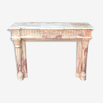 Louis XVI style marble mantel
