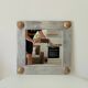 Vintage folk art mirror in cast aluminum and solid brass 60s/70s 50*50 cm