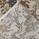 Dark gray & beige vintage rug, 206x102 cm