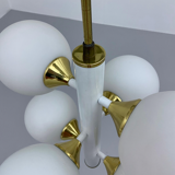 Kaiser Leuchten Sputnik in brass and metal with 6 opaline bulbs