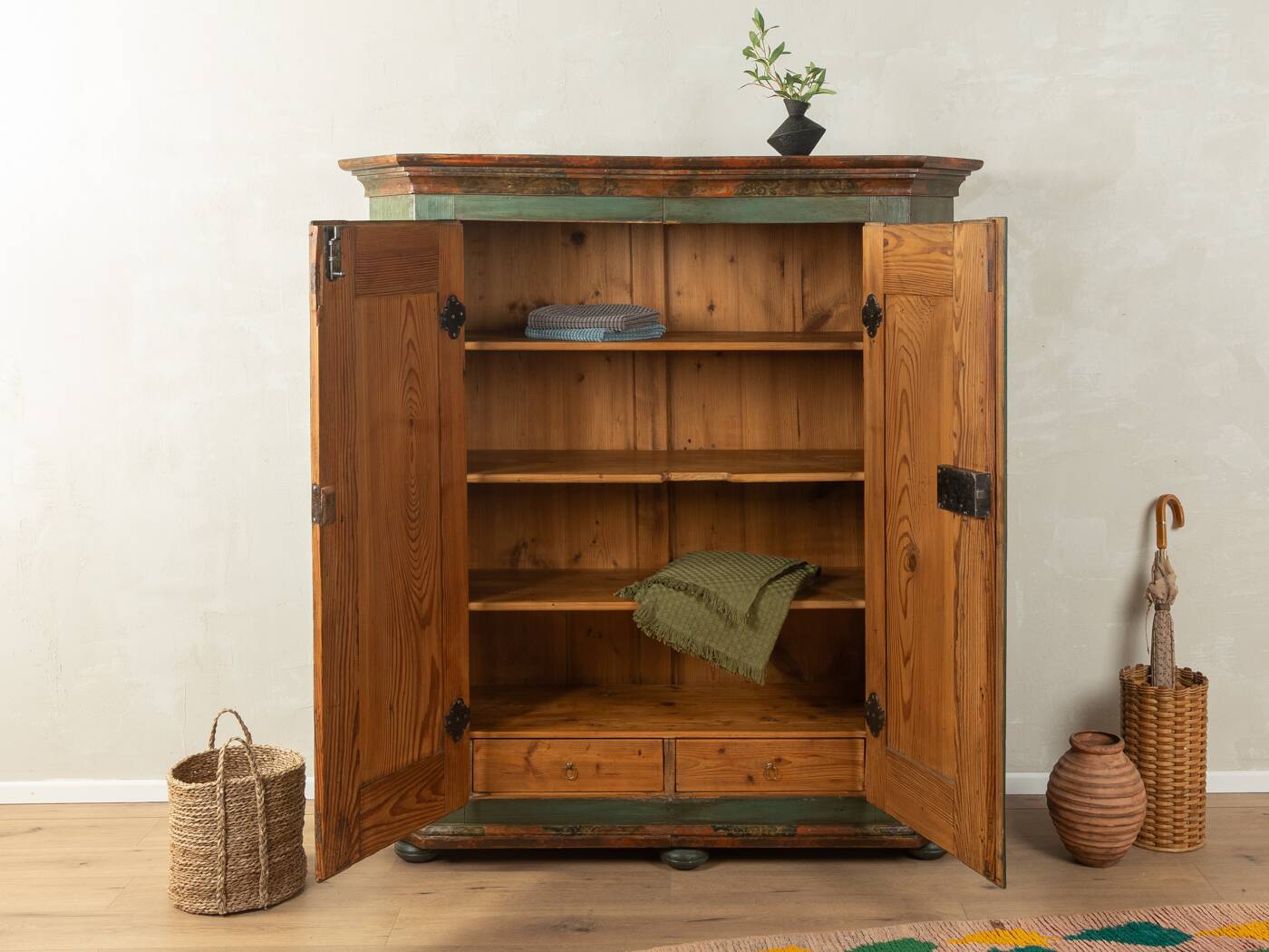 antique farmhouse cabinet, vintage
