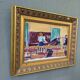 Mid-Century Modern "The Ensemble" Swedish Figurative Oil Painting, Framed