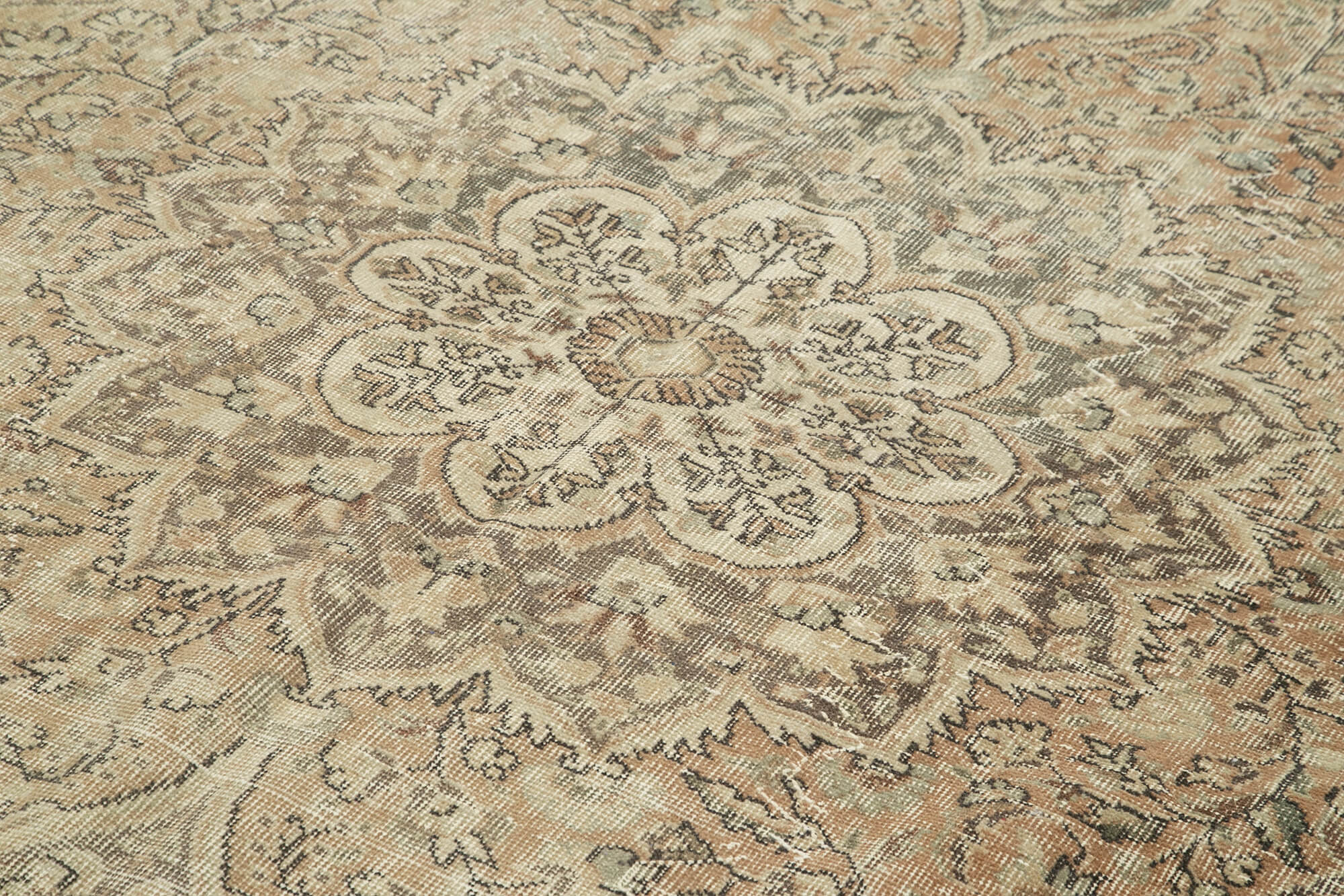 Handwoven one-of-a-kind anatolian beige carpet 195 cm x 300 cm