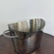 Silver-plated hammered and polished champagne bucket / basin