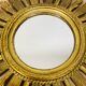 Miroir soleil doré italien années 60 résine