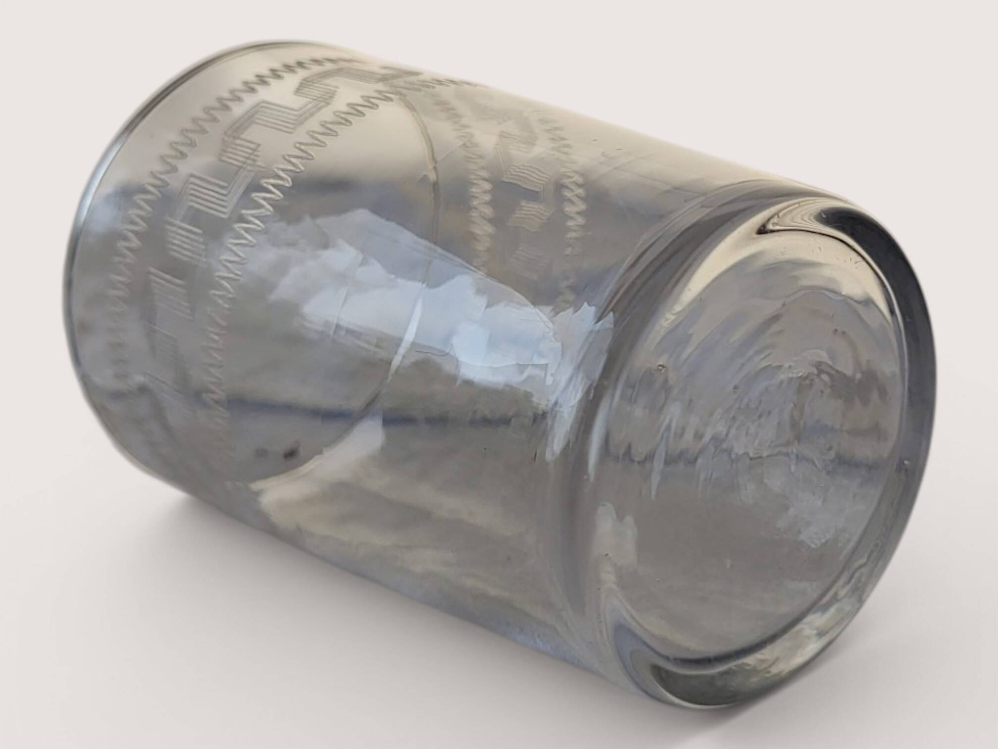 7 decorative Greek-style water glasses